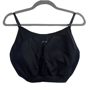 Gymshark Flex Strappy Sports Bra In Black/Charcoal Size XL Padded Low Support